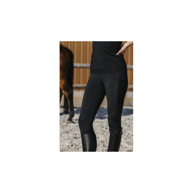 Legging EQUITHÈME "Flora", fond silicone