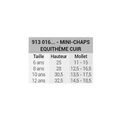Mini-chaps EQUITHÈME - Cuir