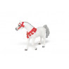 Cheval Arabe blanc en tenue de parade PAPO