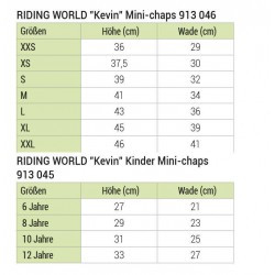 Mini-chaps RIDING WORLD - Kevin