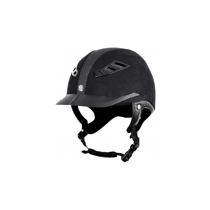 Casque BACK ON TRACK® EQ3 Lynx "Microfibre/Strass"