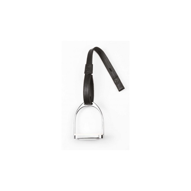 Étrivières BATES cuir/synthétique à crochets