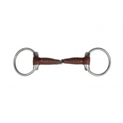 Mors 2 anneaux METALAB - Pinchless cuir