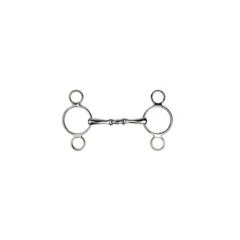 Mors réglable METALAB 3 anneaux, double brisure