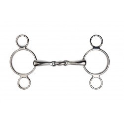 Mors réglable METALAB 3 anneaux, double brisure