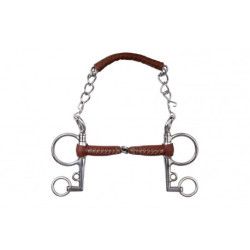 Mors Pelham METALAB - Pinchless cuir branches longues