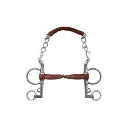 Mors Pelham METALAB - Pinchless cuir branches longues