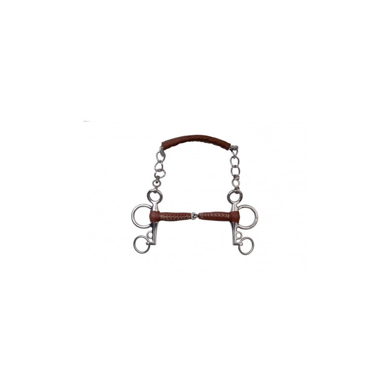 Mors Pelham METALAB - Pinchless cuir branches courtes