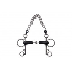 Mors Pelham METALAB, caoutchouc brisé