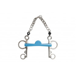 Mors Pelham METALAB - Flexi demi-lune branches longues