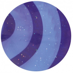 Étrille ovale HIPPOTONIC caoutchouc pailleté