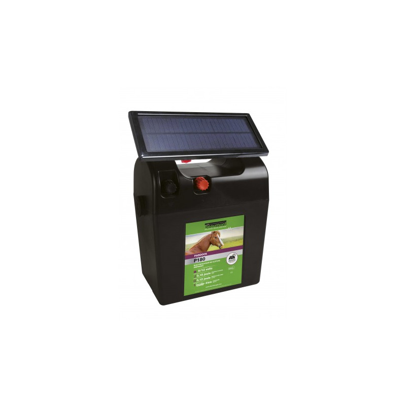 Poste à pile BEAUMONT - Paddock P180 + panneau solaire 2,5 W