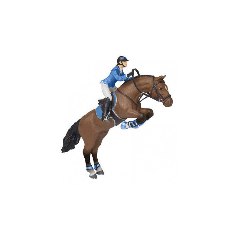 Cheval saut d'obstacle & cavalière PAPO