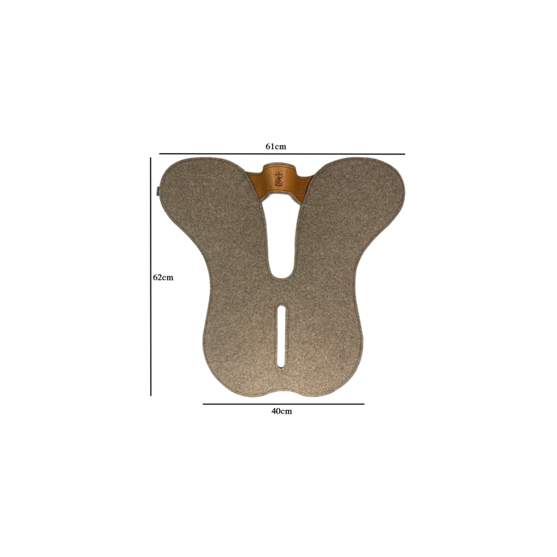 Amortisseur de dos PRO en Feutre de laine avec pont