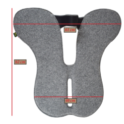 Amortisseur de dos PRO en Feutre de laine avec pont et réhausse avant