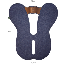 Amortisseur de dos en Feutre de laine avec pont et réhausse avant