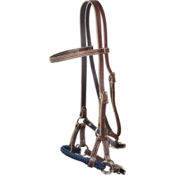 Side-pull cuir & polytresse ronde