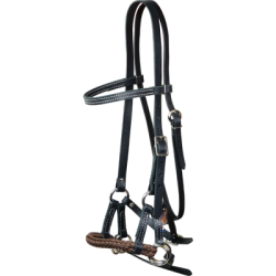 Side-pull cuir & polytresse ronde