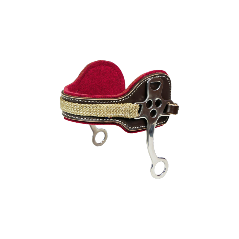Hackamore en Cuir et Feutre de Laine