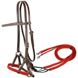 Side-pull & rênes plates ouvertes assorties