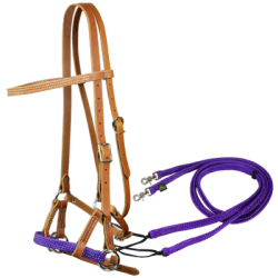 Side-pull & rênes plates ouvertes assorties