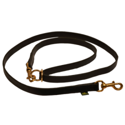 Longe de chasse en cuir coulissante