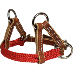 Nose-band cuir et sangle polytresse plate