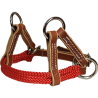 Nose-band cuir et sangle polytresse plate